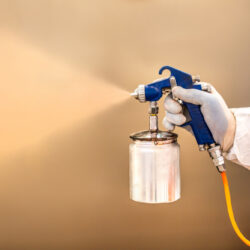 Sprayer,For,Painting,Or,Dizenfection,Of,Premises.,Closeup,Spray,Tank